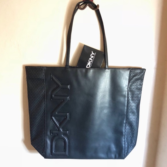 dkny ebony mesh tote